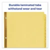 Preprinted Laminated Tab Dividers with Gold Reinforced Binding Edge, 31-Tab, 1 to 31, 11 x 8.5, Buff, 1 Set - Image 3