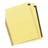 Preprinted Black Leather Tab Dividers w/Gold Reinforced Edge, 31-Tab, 1 to 31, 11 x 8.5, Buff, 1 Set - Image 2