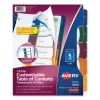 Customizable Table Of Contents Ready Index Dividers With Multicolor Tabs, 8-Tab, 1 To 8, 11 X 8.5, Translucent, 1 Set