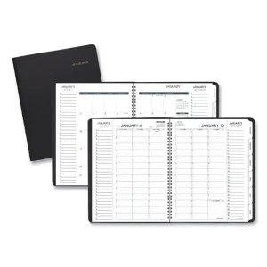 Two-Person Group Daily Appointment Book, 11 x 8, Black Cover, 12-Month (Jan to Dec): 2024