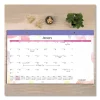 Watercolors Monthly Desk Pad Calendar, Watercolor Artwork, 17.75 x 11, White Sheets, Purple Binding, 12-Month (Jan-Dec): 2024 - Image 3