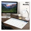 Easy-to-Read Monthly Desk Pad, 22 x 17, White/Blue Sheets, Black Binding, Clear Corners, 12-Month (Jan to Dec): 2024 - Image 2
