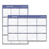 Vertical/Horizontal Erasable Quarterly/Monthly Wall Planner, 24 x 36, White/Blue Sheets, 12-Month (Jan to Dec): 2024