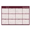 Reversible Horizontal Erasable Wall Planner, 48 x 32, Assorted Sheet Colors, 12-Month (Jan to Dec): 2024