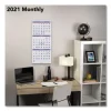 Deluxe Three-Month Reference Wall Calendar, Vertical Orientation, 12 x 27, White Sheets, 14-Month (Dec to Jan): 2023 to 2025 - Image 2