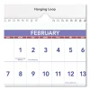 Deluxe Three-Month Reference Wall Calendar, Horizontal Orientation, 24 x 12, White Sheets, 15-Month (Dec-Feb): 2023 to 2025