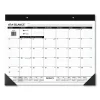 Monthly Refillable Desk Pad, 22 x 17, White Sheets, Black Binding, Black Corners, 12-Month (Jan to Dec): 2024