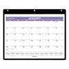 Monthly Desk/Wall Calendar with Plastic Backboard and Bonus Pages, 11 x 8, White/Violet/Red Sheets, 12-Month (Jan-Dec): 2024