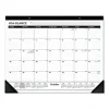 Academic Year Ruled Desk Pad, 21.75 x 17, White Sheets, Black Binding, Black Corners, 16-Month (Sept to Dec): 2023 to 2024
