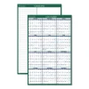 Vertical Erasable Wall Planner, 24 x 36, White/Green Sheets, 12-Month (Jan to Dec): 2023