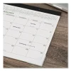 Two-Color Desk Pad, 22 x 17, White Sheets, Black Binding, Clear Corners, 12-Month (Jan to Dec): 2024 - Image 2