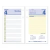 QuickNotes Desk Calendar Refill, 3.5 x 6, White/Yellow/Blue Sheets, 12-Month (Jan to Dec): 2024