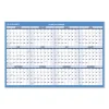 Horizontal Reversible/Erasable Wall Planner, 36 x 24, White/Blue Sheets, 12-Month (Jan to Dec): 2024