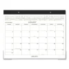 Two-Color Desk Pad, 22 x 17, White Sheets, Black Binding, Clear Corners, 12-Month (Jan to Dec): 2024