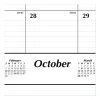 Academic Year Ruled Desk Pad, 21.75 x 17, White Sheets, Black Binding, Black Corners, 16-Month (Sept to Dec): 2023 to 2024 - Image 2