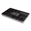 Shallow Plastic Drawer Organizer, 13 Compartments, 9.11 X 14.11 X 1.24, Black - Image 2