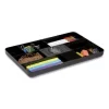 Shallow Plastic Drawer Organizer, 13 Compartments, 9.11 X 14.11 X 1.24, Black - Image 3