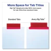 Insertable Big Tab Dividers, 8-Tab, Double-Sided Gold Edge Reinforcing, 11 x 8.5, White, Assorted Tabs, 1 Set - Image 2