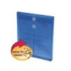 Poly String and Button Interoffice Envelopes, Open-End (Vertical), 9.75 x 11.63, Transparent Blue, 5/Pack - Image 3