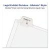 Preprinted Legal Exhibit Side Tab Index Dividers, Avery Style, 10-Tab, 77, 11 X 8.5, White, 25/pack, (1077) - Image 2