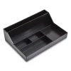 Plastic Desktop Organizer, 6 Compartments, 6.81 x 9.84 x 2.75, Black - Image 2