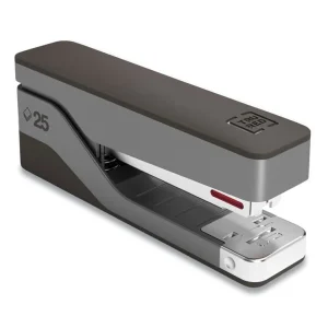 Desktop Aluminum Full Strip Stapler, 25-Sheet Capacity, Gray/black