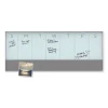 3N1 Magnetic Glass Dry Erase Combo Board, Weekly Calendar, 36 x 15.25, Gray/White Surface, White Aluminum Frame - Image 2