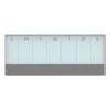 3N1 Magnetic Glass Dry Erase Combo Board, Weekly Calendar, 36 x 15.25, Gray/White Surface, White Aluminum Frame