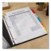 Insertable Big Tab Dividers, 5-Tab, Single-Sided Copper Edge Reinforcing, 11.13 x 9.25, White, Assorted Tabs, 1 Set - Image 2