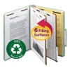 Recycled Pressboard Classification Folders, 2″ Expansion, 2 Dividers, 6 Fasteners, Letter Size, Gray-Green, 10/Box - Image 3