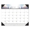Recycled Full-Color Monthly Desk Pad Calendar, Nature Photography, 22 x 17, Black Binding/Corners,12-Month (Jan to Dec): 2024