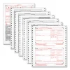 W-2 Tax Forms for Inkjet/Laser Printers, Fiscal Year: 2023, Four-Part Carbonless, 8.5 x 5.5, 2 Forms/Sheet, 50 Forms Total