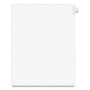 Preprinted Legal Exhibit Side Tab Index Dividers, Avery Style, 26-Tab, G, 11 x 8.5, White, 25/Set, (1407)