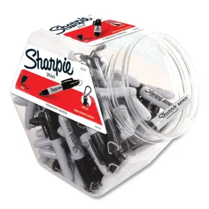 Mini Permanent Marker, Fine Bullet Tip, Black, 72/pack