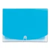 Poly Expanding Folders, 12 Sections, Cord/Hook Closure, 1/6-Cut Tabs, Letter Size, Teal/Clear