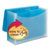 Poly Expanding Folders, 12 Sections, Cord/Hook Closure, 1/6-Cut Tabs, Letter Size, Teal/Clear - Image 3