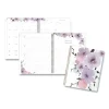 Mina Weekly/Monthly Planner, Main Floral Artwork, 11 x 8.5, White/Violet/Peach Cover, 12-Month (Jan to Dec): 2024