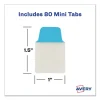Ultra Tabs Repositionable Tabs, Mini Tabs: 1″ x 1.5″, 1/5-Cut, Assorted Colors, 80/Pack - Image 4