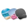 Photo Gel Mouse Pad with Wrist Rest with Microban Protection, 9.25 x 7.87, Pink Flowers Design - Image 3