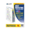 Sheet Protectors with Index Tabs, Assorted Color Tabs, 2″, 11 x 8.5, 8/Set