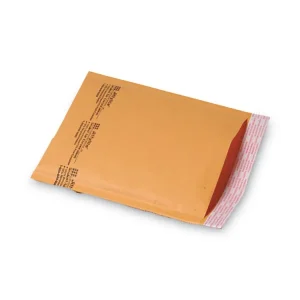 Jiffylite Self-Seal Bubble Mailer, #4, Barrier Bubble Air Cell Cushion, Self-Adhesive Closure, 9.5 x 14.5, Brown Kraft, 25/CT