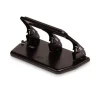 30-Sheet Heavy-Duty Three-Hole Punch With Gel Padded Handle, 9/32" Holes, Black