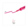 Desk Highlighters, Fluorescent Pink Ink, Chisel Tip, Pink Barrel, Dozen - Image 2
