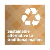 Curbside Recyclable Padded Mailer, #2, Bubble Cushion, Self-Adhesive Closure, 11.25 x 12, Natural Kraft, 100/Carton - Image 2
