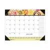 Recycled Desk Pad Calendar, Geometric Artwork, 22 x 17, White Sheets, Black Binding/Corners,12-Month (Jan to Dec): 2024 - Image 2