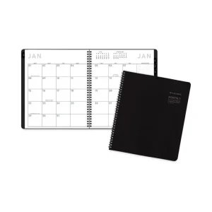 Contemporary Lite Monthly Planner, Contemporary Lite Artwork, 11 x 9, Black Cover, 12-Month (Jan to Dec): 2024