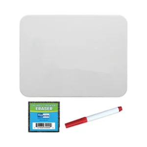 Dry Erase Board, 12 x 9, White Surface, 12/Pack