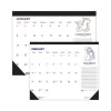 Recycled Zodiac Desk Pad Calendar, Zodiac Artwork, 17 x 22, White Sheets, Black Binding/Corners, 12-Month (Jan-Dec) 2024