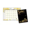 Recycled Honeycomb Monthly Planner, Honeycomb Artwork, 11 x 7, Black/Gold Cover, 12-Month (Jan to Dec): 2024