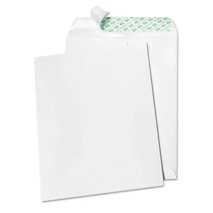 Tech-No-Tear Catalog Envelope, Paper Exterior, #10 1/2, Cheese Blade Flap, Self-Adhesive Closure, 9 x 12, White, 100/Box